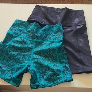 Cvg 5inch shorts 2 pair green elephants and black unicorns size xs